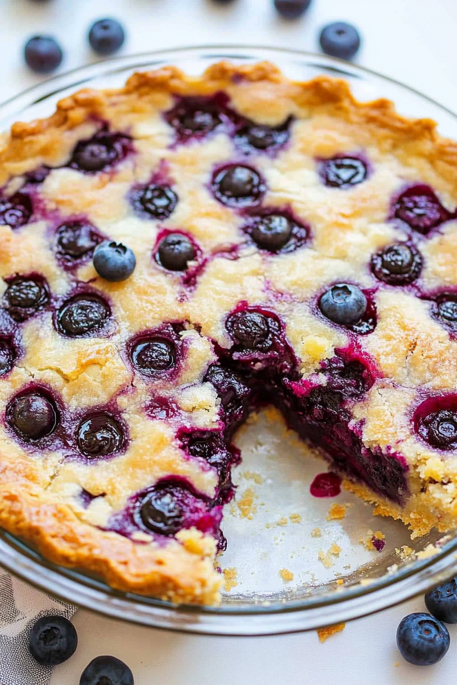 crustless blueberry pie