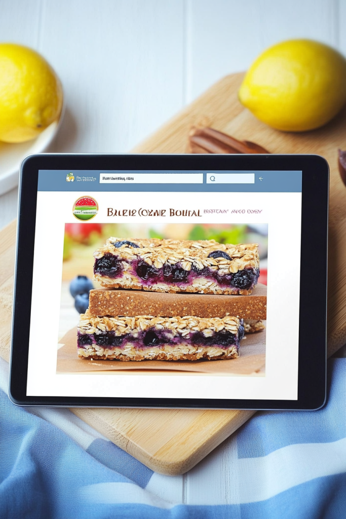 lemon blueberry oat bars