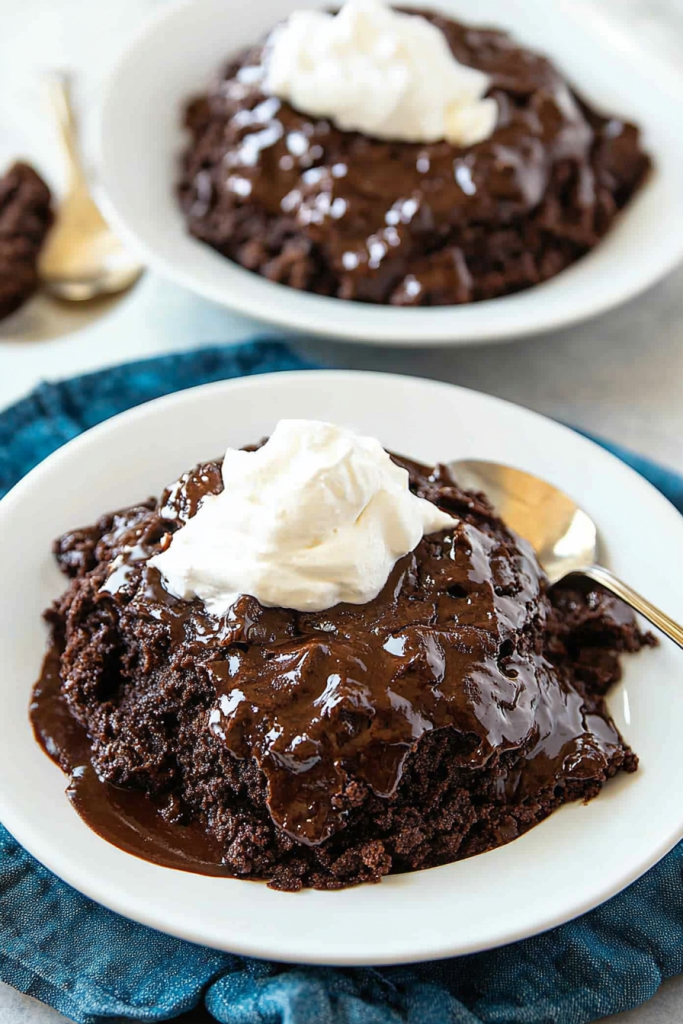 slow cooker brownie pudding