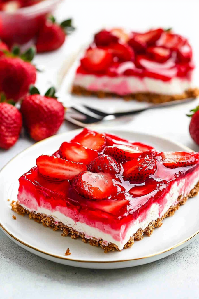 strawberry pretzel dessert