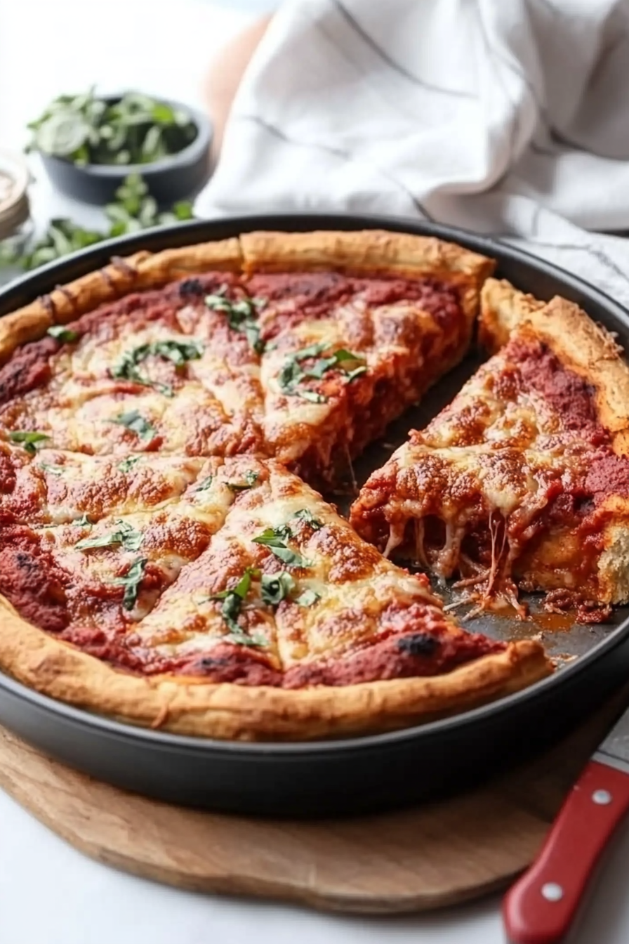 deep dish pizza