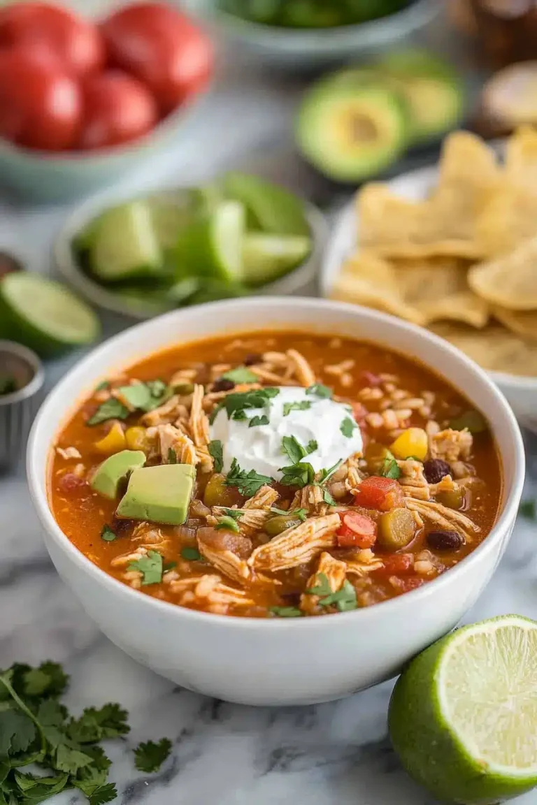 Slow Cooker Chicken Rice Soup
