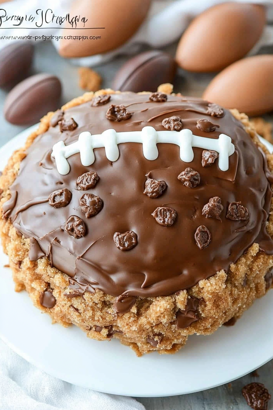 football cookie cake