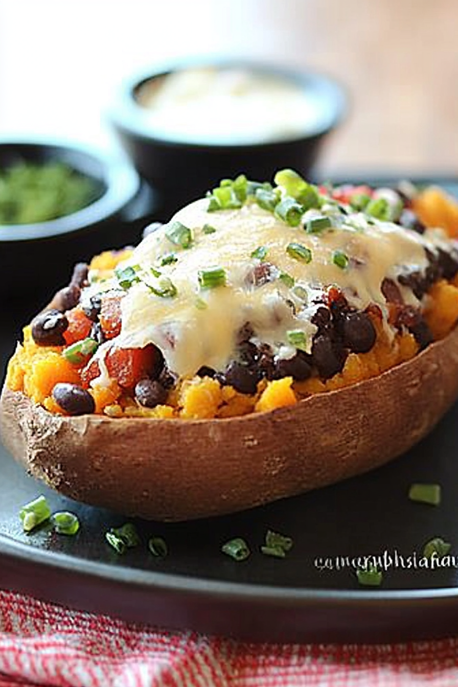 loaded sweet potatoes