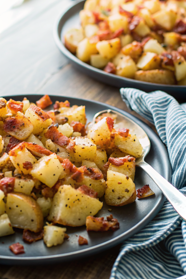 Crispy Cheese Bacon Potatoes Recipe