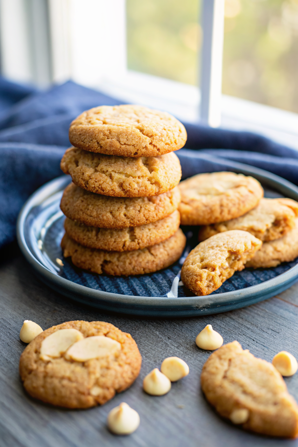Keto Pumpkin Cookies slice on plate showing perfect texture and swirl pattern