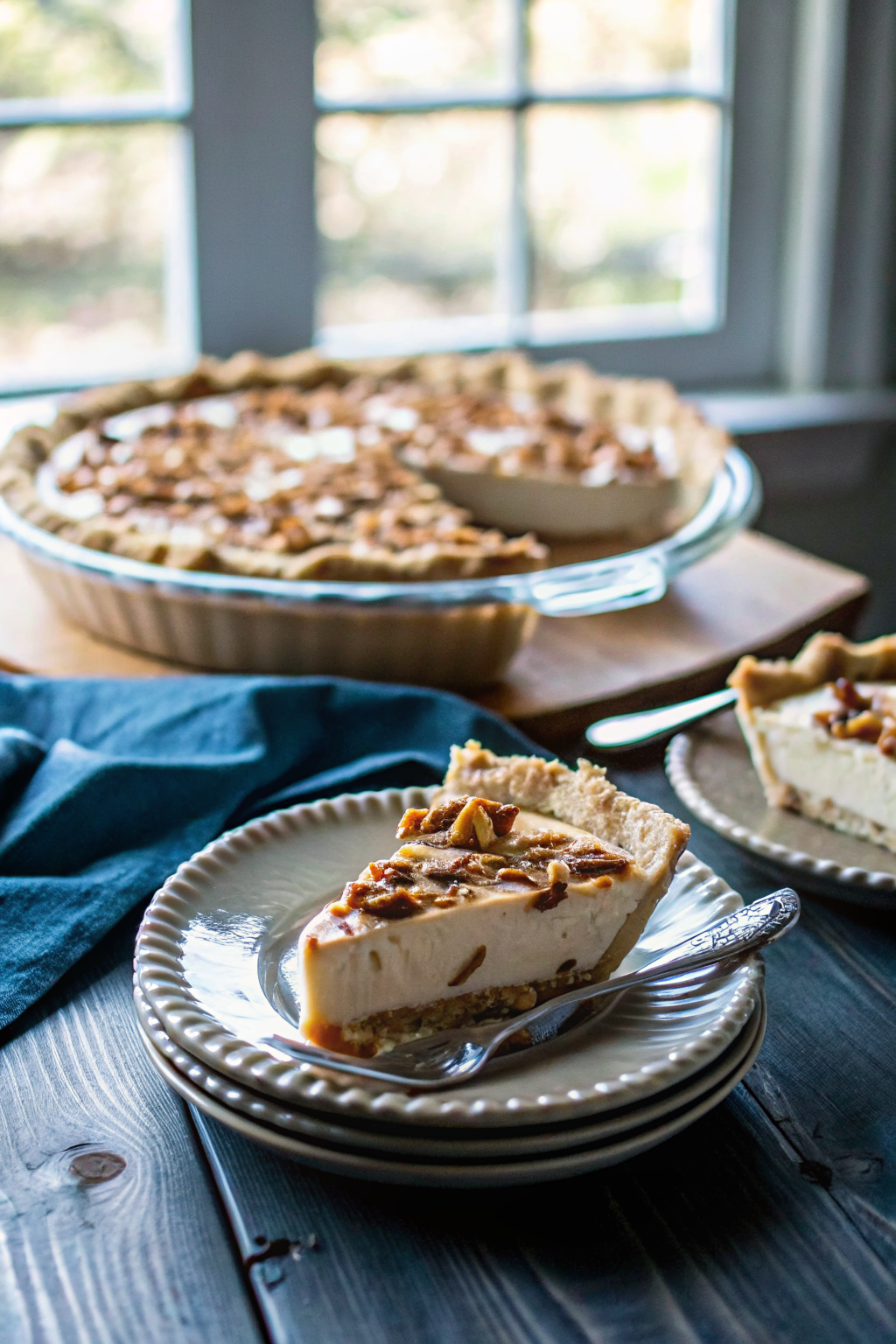 Peanut Butter Pie ingredients organized and measured on kitchen counter